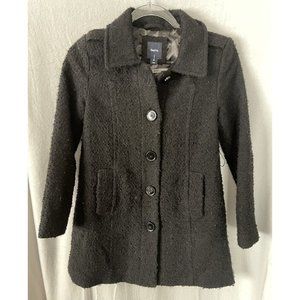Gap Kids Coat Girls L 10 Youth Black Brighton Pocket Buttons